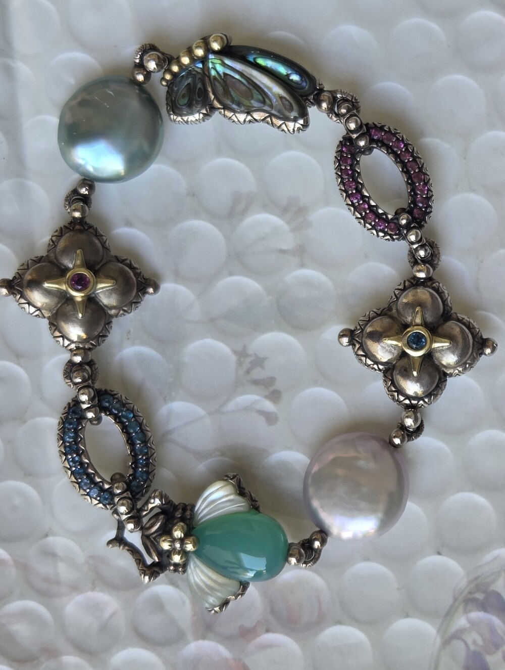 Barbara Bixby 18k Sterling Silver Garden Bracelet